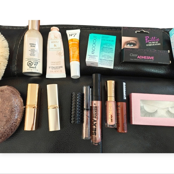 Large Beauty Lot Buxom L'Oreal KVD No7 Nyx Nails Lipstick Marcelle KVD Lashes - Picture 5 of 14